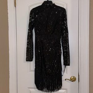 Brand New black sequin detail dress